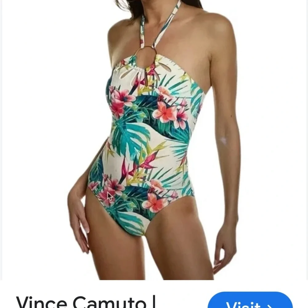 Vince Camuto Women’s Tropical Floral One Piece Swimsuit - Picture 1 of 11
